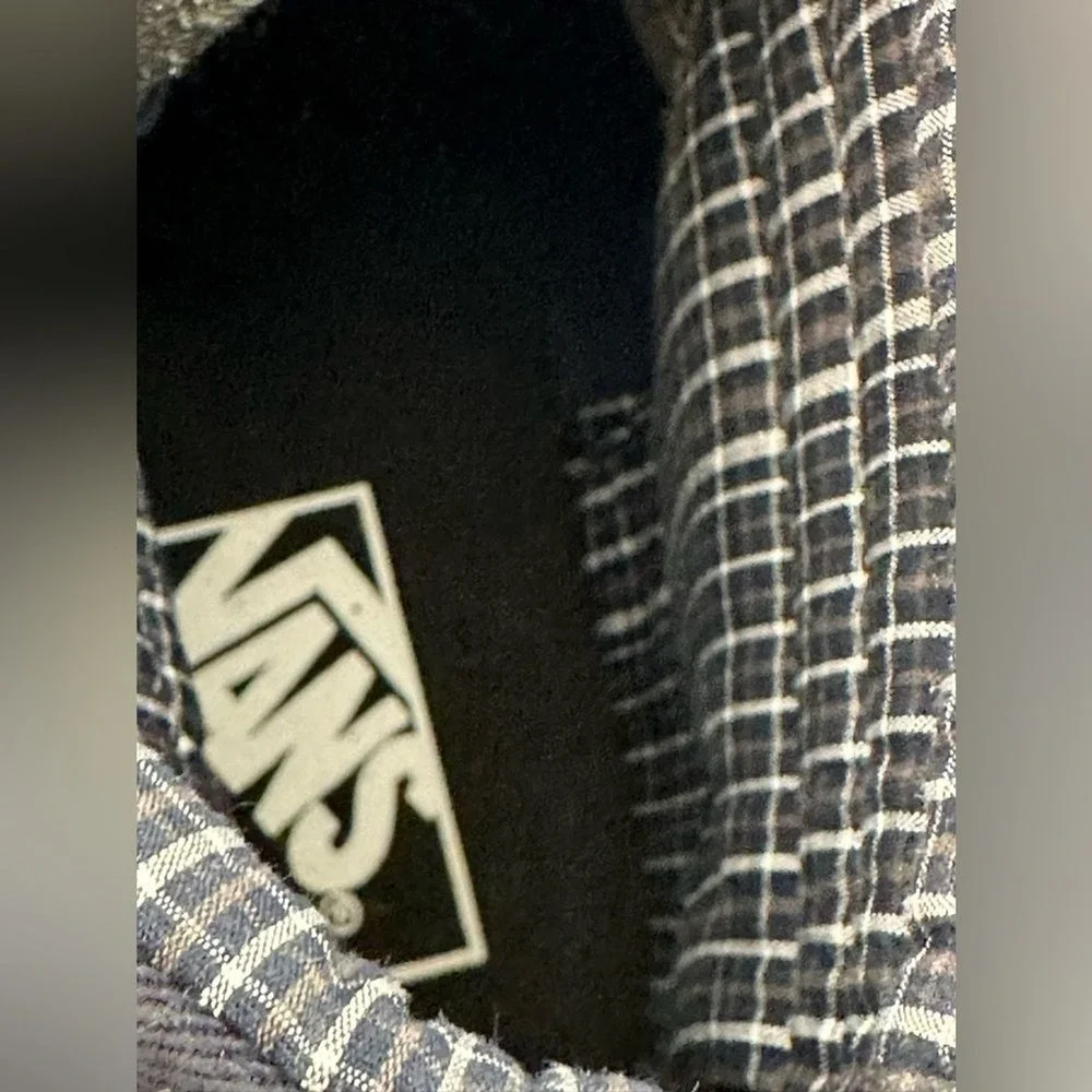 Vans Sk8 Hi Navy Brown Suede‎ Canvas High Top Skate Shoes Men 7.5 Women 9